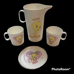 TWEETY BIRD Vintage 1997 TOON TEA FOR TWO TOY TEASET